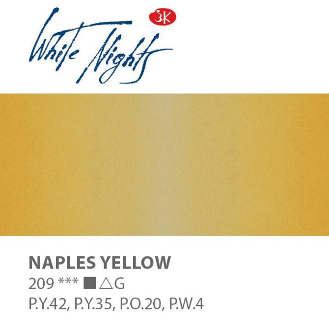 NEVA PALETTEÂ® White Nights Extra-Fine Artist Watercolours - 2.5ml Full Pan - Naples Yellow - S1 - 209