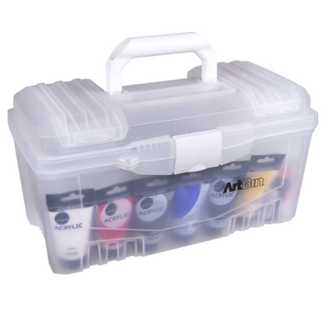 ArtbinÂ® - 17" Twin Top Art Supply Box - Trans-White - 6918AH