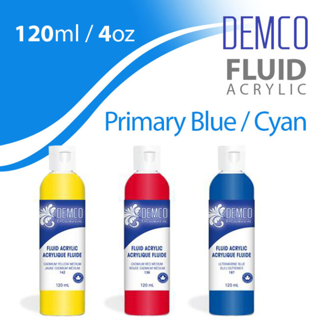 DemcoÂ® Fluid Acrylic - 120ml / 4oz - Primary Cyan