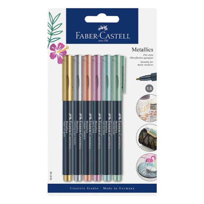 160706 Faber-Castell - Metallics Marker Set of 6 Colours