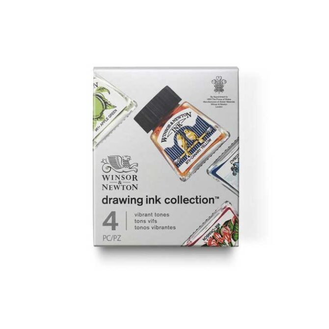 1090105 Winsor & Newton - Drawing Ink Set of 4 - Vibrant Tones Collection