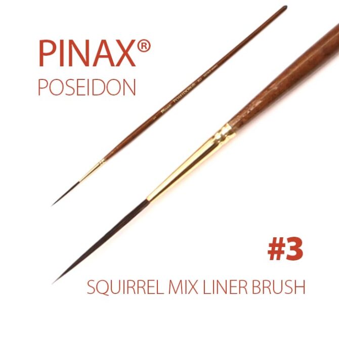 822-4 Pinax Poseidon® Squirrel Mix Brush - Liner #3