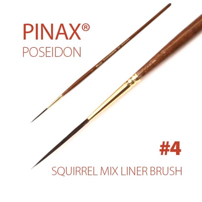 822-4 Pinax Poseidon® Squirrel Mix Brush - Liner #3