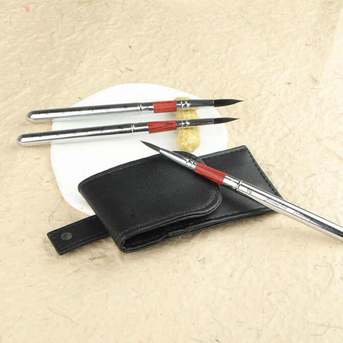 SEAMI ART Travel Watercolor Brushes Set of 3.