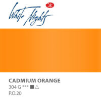 NEVA PALETTE® White Nights Extra-Fine Artist Watercolours - 2.5ml Full Pan - Cadmium Orange - S1 - 304