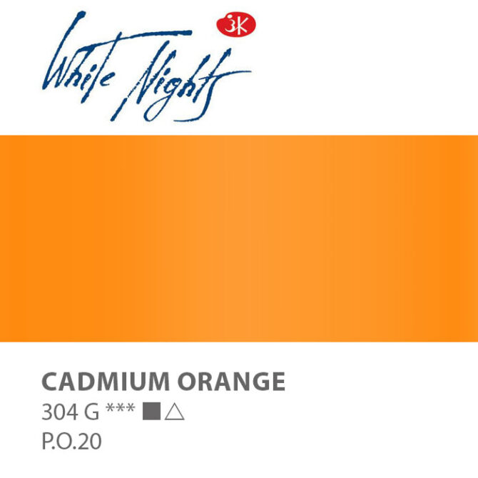 NEVA PALETTE® White Nights Extra-Fine Artist Watercolours - 2.5ml Full Pan - Cadmium Orange - S1 - 304