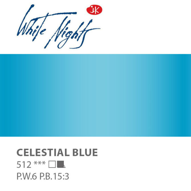 NEVA PALETTE® White Nights Extra-Fine Artist Watercolours - 2.5ml Full Pan - Celestial Blue - S2 - 512