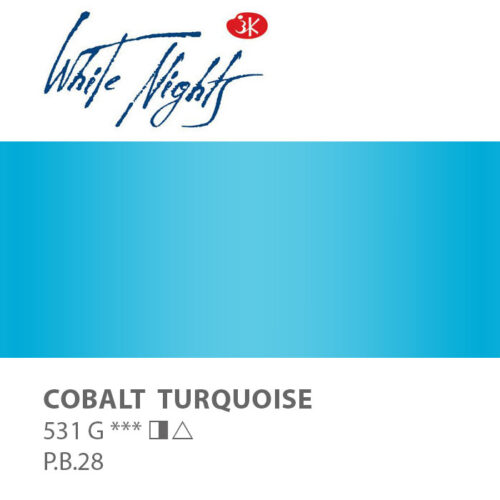 NEVA PALETTE® White Nights Extra-Fine Artist Watercolours - 2.5ml Full Pan - Cobalt Turquoise - S2 - 531