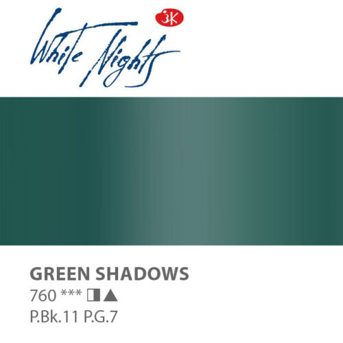 NEVA PALETTE® White Nights Extra-Fine Artist Watercolours - 2.5ml Full Pan - Green Shadows - S2 - 760