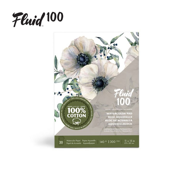 Fluid 100™ Watercolor Paper, 20-sheet Pad