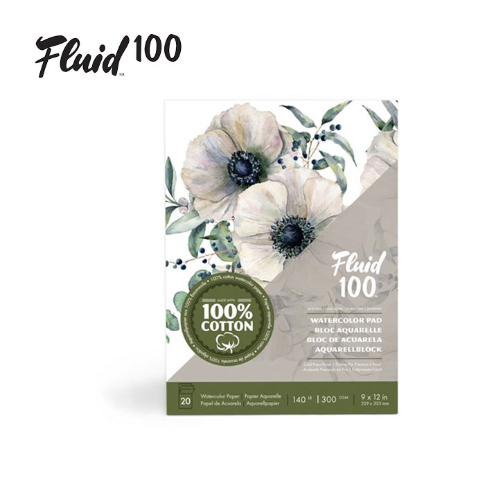 Fluid 100™ Watercolor Paper, 20-sheet Pad