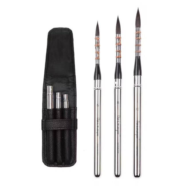DAINAYW Travel Watercolor Brush Set of 3