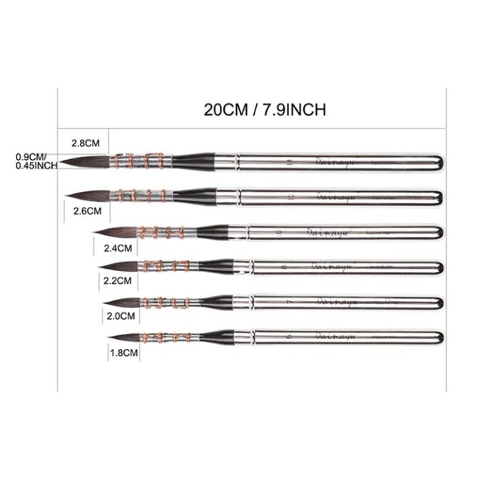 DAINAYW Travel Watercolor Brush Set of 3