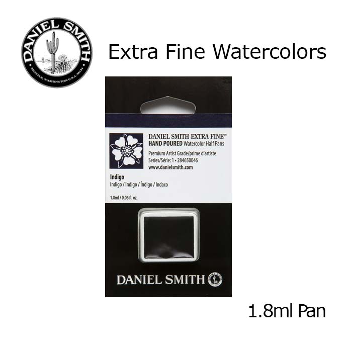 DANIEL SMITH Extra Fine Watrecolors, 1.8ml Half Pan - Indigo - Series 1