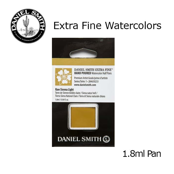 DANIEL SMITH Extra Fine Watrecolors, 1.8ml Half Pan - Raw Sienna Light - Series 1