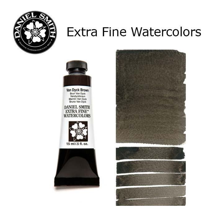 DANIEL SMITH Extra Fine Watrecolors, 15ml Tube - Vandyck Brown