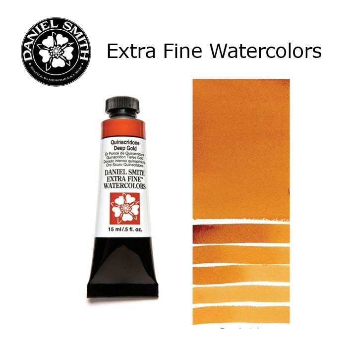 DANIEL SMITH Extra Fine Watrecolors, 15ml Tube - Quinacridone Deep Gold