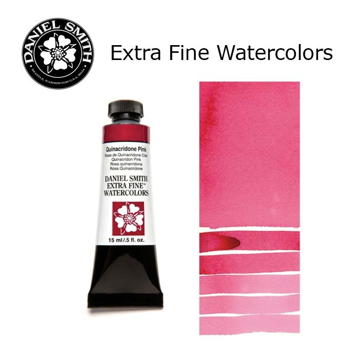 DANIEL SMITH Extra Fine Watrecolors, 15ml Tube - Quinacridone Pink