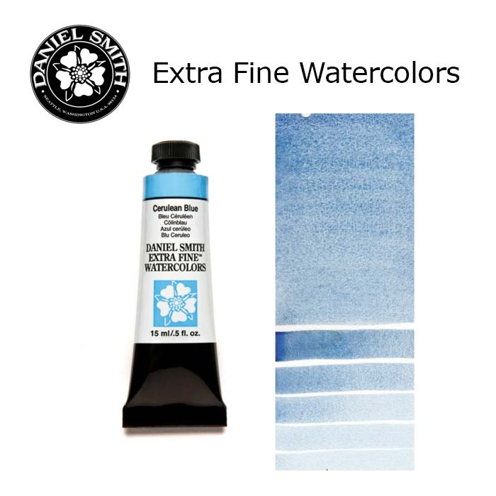 DANIEL SMITH Extra Fine Watrecolors, 15ml Tube - Cerulean Blue